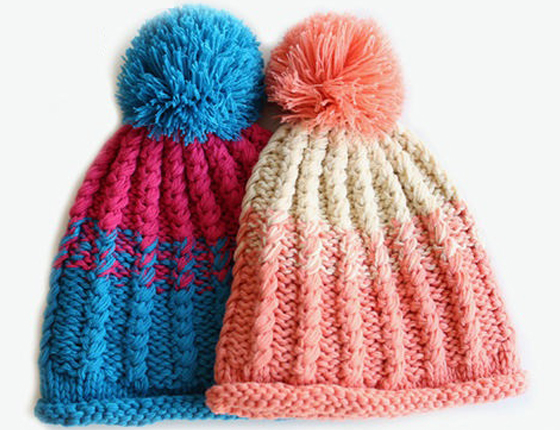 Costum Fashion Winter Acrylic knitted beanies