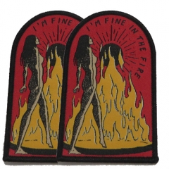 Fast turnaround Custom High Quality lowest price woven patch with custom backing merrow border